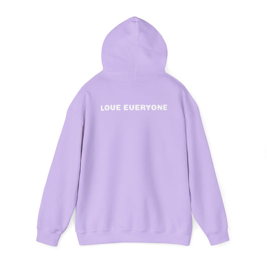 Love Everyone Hoodies, green and purple