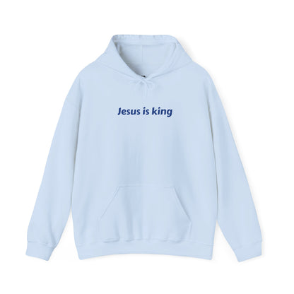 Jesus Is King Hoodie Blue