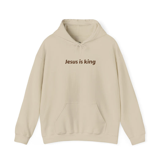 Jesus Is King Hoodie Beige